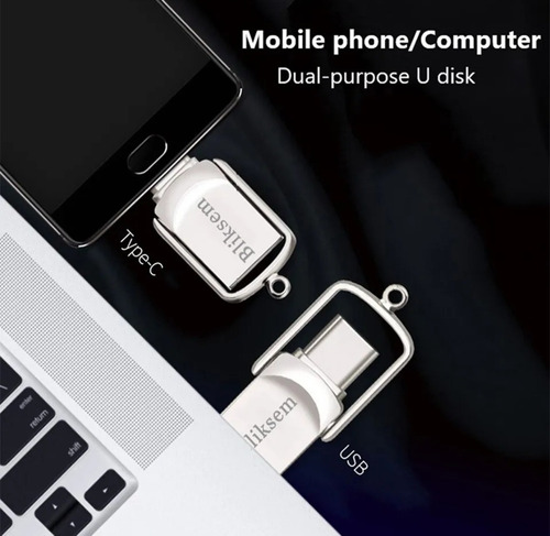 Pendrive Mini Dual Metálico / Usb - C / 64 G / Bliksem