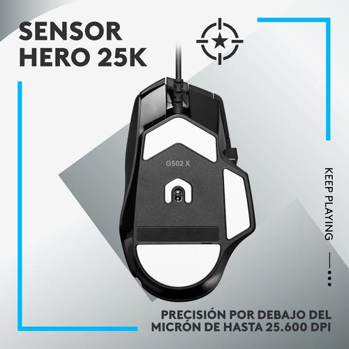 Mouse Logitech G502 X Óptico Para Juegos Color Negro Negro