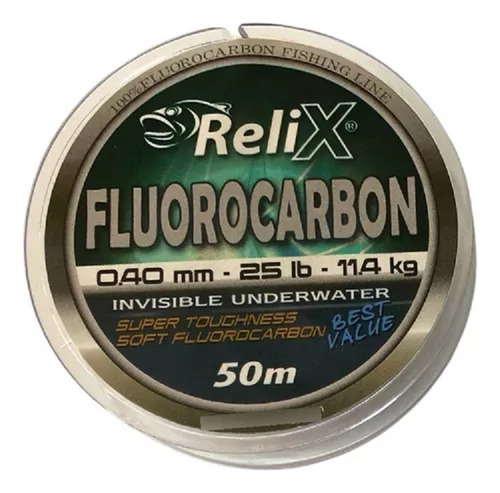 Flurocarbono Relix 0.40 Mm 50 Mt