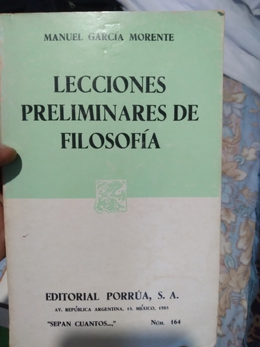 Lecciones Preliminares De Filosofía   Manuel  García  M. G3