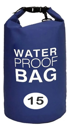 Bolsa Estanque Impermeável Saco De 15 Litros A Prova D'água Cor Azul