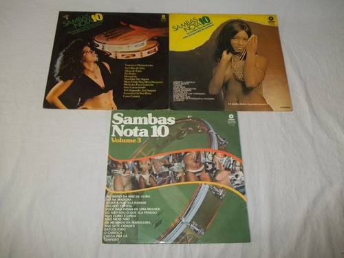 Lote Vinil Lp 3 Discos - Sambas Nota 10