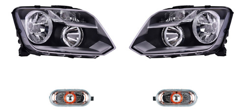 Cuartos + Faros 4 Piezas Depo P/ Volkswagen Amarok 2011-2019