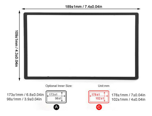 Fascias Para Panel De Dvd Para Coche, 2 Pulgadas, 7 Pulgadas