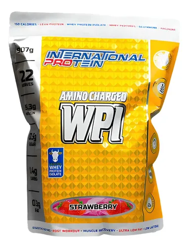 Whey Protein Isolado Hidrolisado International Protein Morango 907g
