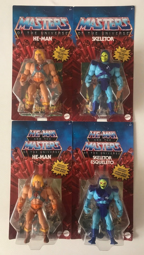 4 Figs He-man Y Skeletor Cabeza Vintage Y Retro Motu Origins (Usado)