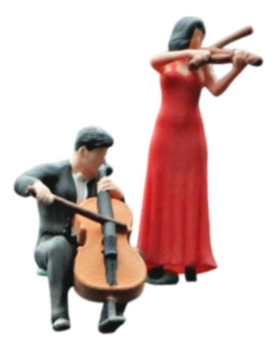2 Figuras De Músico A Escala 1/64, Mini Figuras De