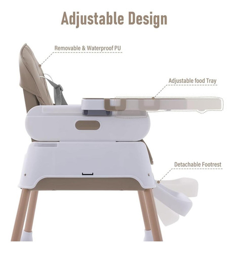 3 En 1 Silla Alta Para Bebés, Refuerzo De Silla De Para Para
