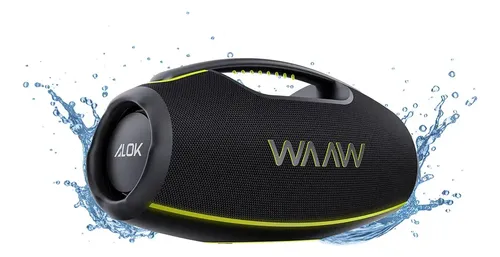 Caixa de Som Bluetooth Boombox Waaw by Alok Hyperboom 1000 À Prova d'Água, Até 12h de Autonomia