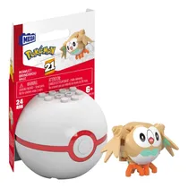 Comprar Mega Pokémon Juguete De Construcción Pokébola Rowlett Cantidad de piezas 24 Versión del personaje Pokebola Rowlet serie 21