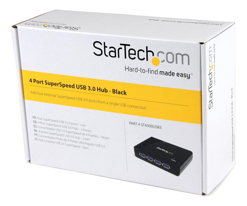 Startech.com Hub Superspeed Usb 3.0 De 4 Puertos Con Aliment
