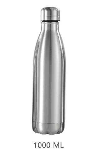 Botellas de agua de 1 litro, botella de agua de metal de acero  inoxidable para mantener el calor, portátil, duradera, capacidad de 33.8 fl  oz, segura y saludable para viajes para