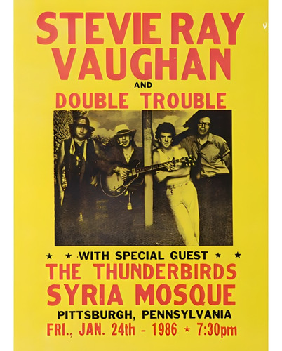 Poster Stevie Ray Vaughan Autoadhesivo 100x70cm#1584