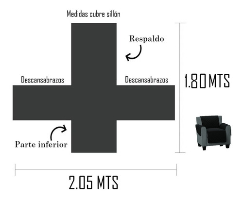 Funda Cubre Sillón Reposet Sillón Reclinable 2 Vistas
