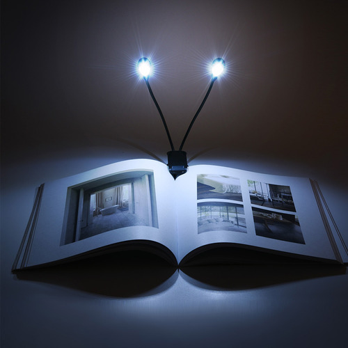 Lámpara Led Doble Brazo Ajustable Para Atril O Lectura