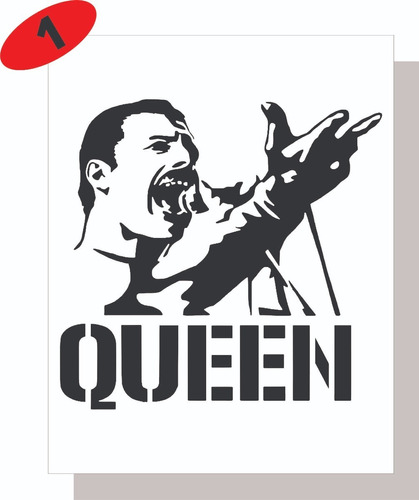 Calcomania Vinilo Ploter Freddie Mercury - Queen 