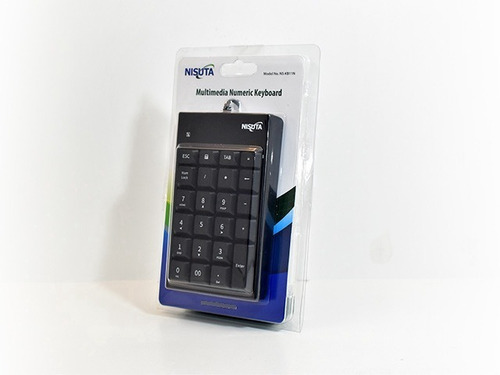 Imagen 2 de 4 de Teclado Numerico Cableado Usb 20 Teclas Slim Negro Pc Numpad
