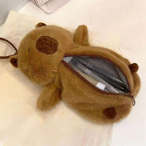 Estuche Para Bolígrafos De Peluche De Capibara, Bolsa Para
