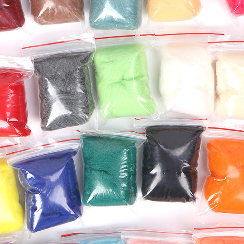 Kit De Fieltro De Lana Con Aguja, 50 Colores, Suministros De
