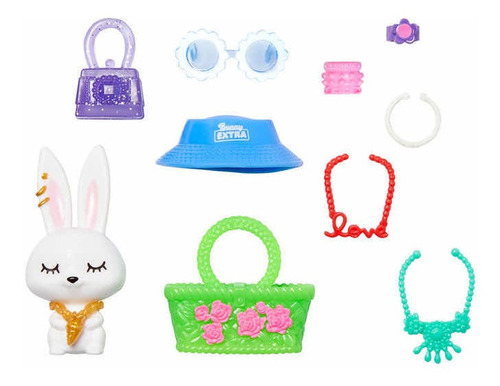 Barbie Extra: Muñeca Con Conejo Y Accesorios Coloridos