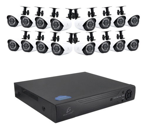 Kit Videovigilancia 16 Camaras 1mp Circuito Cerrado 1080p Hd