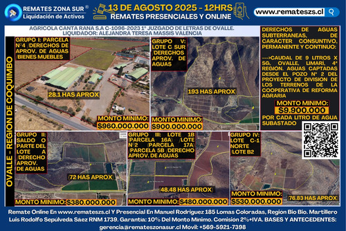 Parte Del Lote A + Derecho Aprovechamiento De Aguas