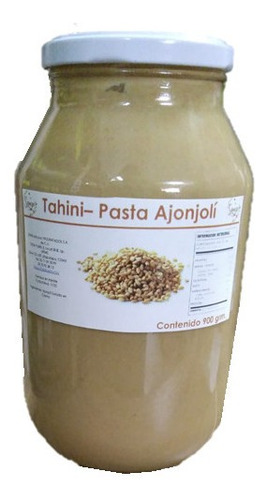 900 Gramos De Tahini Pasta De Ajonjoli Molido Y Dorado Puro