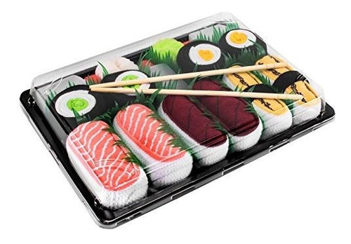 Sushi Calcetines Caja De 5 Pares Salmon Tamago Atun Maki Div