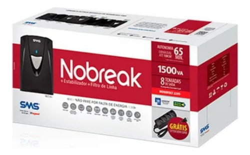 Nobreak Sms 110v Saída 115v Net 4+ 1500va 975w Cor Preto Preto