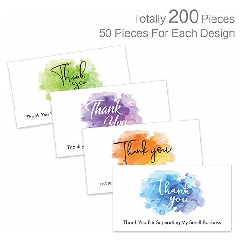 200 Tarjetas Gracias Por Apoyar Mi Pequeño Negocio 4...