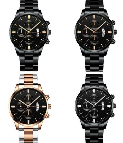 Reloj Nuevo Original Con Fechador Correa Metálica Hombre