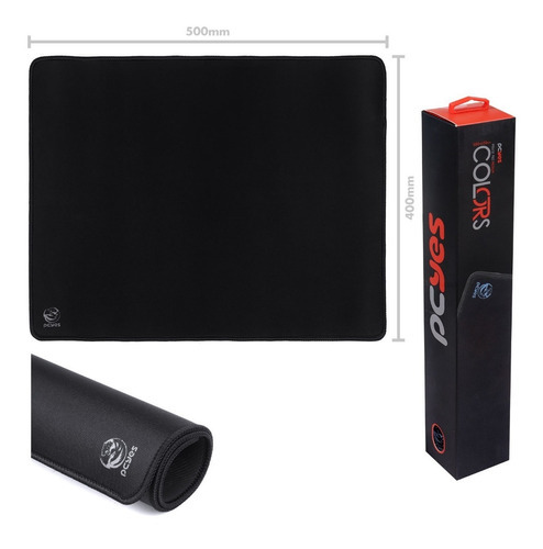 Mouse Pad Gamer Speed Colors Black Medium 500x400mm - Pcyes
