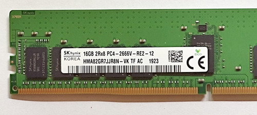 Imagem 2 de 3 de Memória 16gb Ddr4 2666v Ecc Rdimm R440 R540 R640 R740 R840