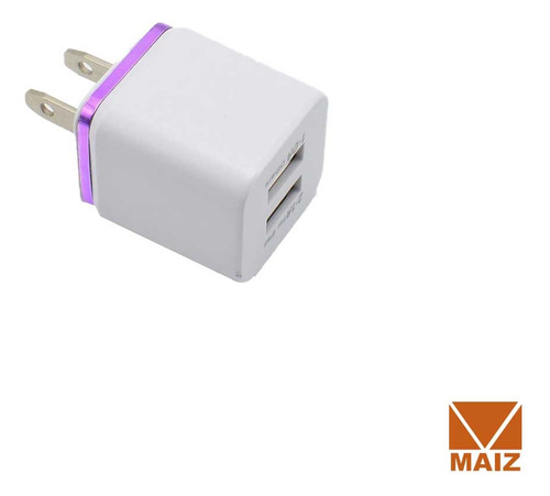 Adaptador Cubo Cargador 2.1a Pared 2 Puertos Usb Mayoreo