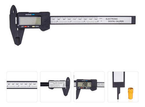 Sistema Medición Calibrador Vernier Digital Pie De Rey 150mm