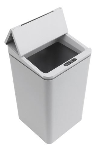 Cubo De Basura Gris Con Apertura Automática, Sensor De Escri