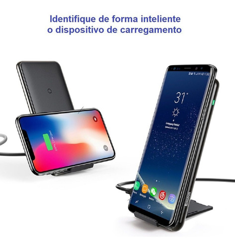 Carregador Wireless Sem Fio Qi Base Indução Turbo Portatil