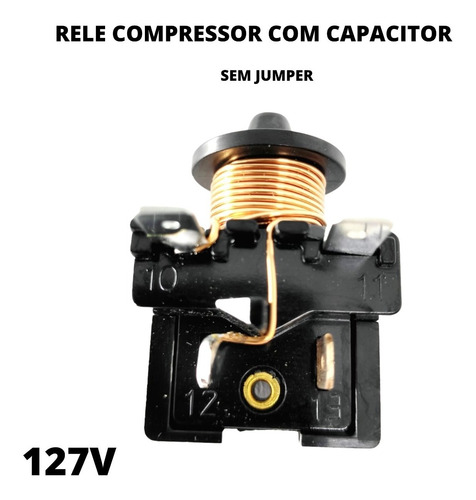 Imagem 2 de 9 de Relé Compressor 1/3 Hp 110v - Embraco