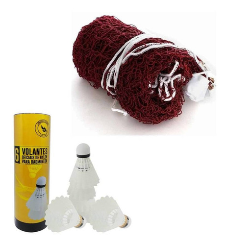 Kit De Badminton Com Rede E 6 Petecas De Nylon Pista E Campo