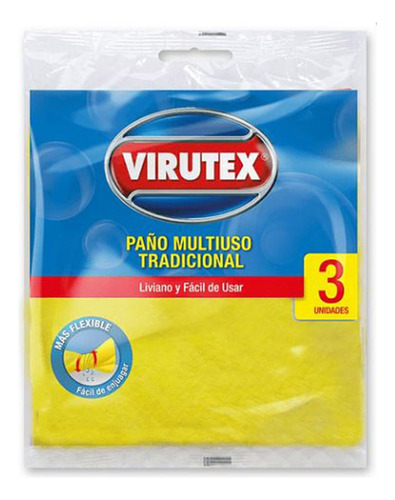 Paño Multiuso Ultra X3 Ultra Absorbente  Amarillo Virutex