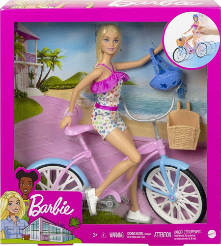 Muñeca Barbie Set De Juego  Bicicleta  Mattel