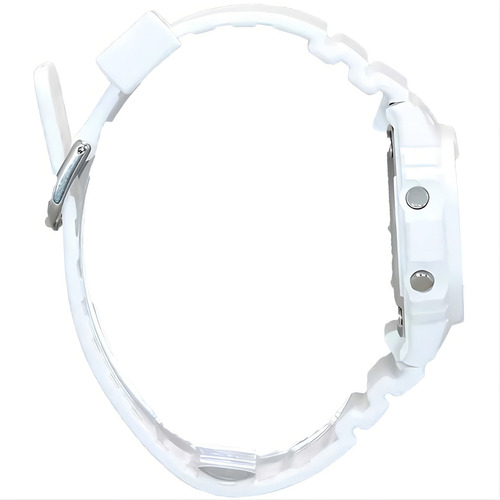 Correa de reloj Casio G-shock GMD-S5600BA-7DR, color de bisel blanco, color de fondo blanco, color gris