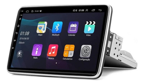 Central Multimidia 10 Polega Rotativa Android Carplay 1 Din