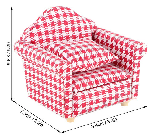 Almohada De Sillón Individual En Miniatura De 1:12 Pulgadas