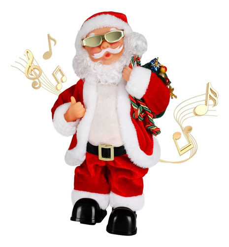 Papá Noel Animado De Papá Noel, Sacudiendo Vientre Mu...