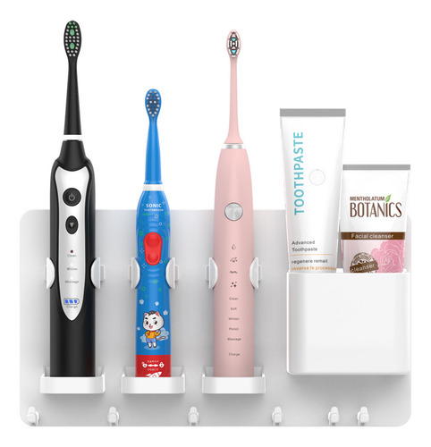Mmsoporte Eléctrico Para Cepillos De Dientes Familiar Montad