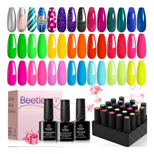 Beetles- Kit De Esmaltes P/decoracion De Unas, 20 Colores, 3