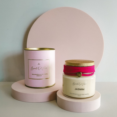 Imagem 2 de 6 de Kit Com 3 Velas Aromáticas (jasmim, Baunilha E Lavanda)