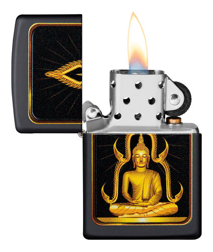 Imagen 3 de 10 de Encendedor Zippo Lighter Buddha Matte Impreso