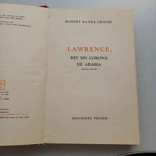 Lawrence, Rey Sin Corona De Arabia Robert Ranke Graves